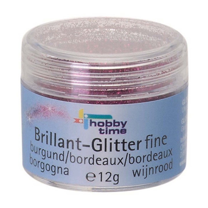 Brillant-Glitter fine, 10 g burgund
