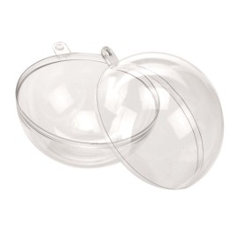 Kunststoff-Kugel teilbar 6cm glasklar