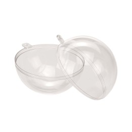 Kunststoff-Kugel teilbar 8cm glasklar