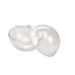 Kunststoff-Kugel teilbar 7cm glasklar