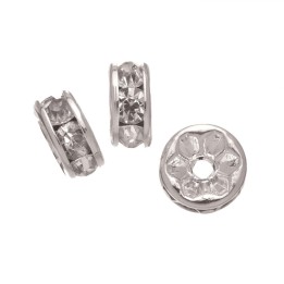 Anneau rond 6pcs 4x8mm cristal