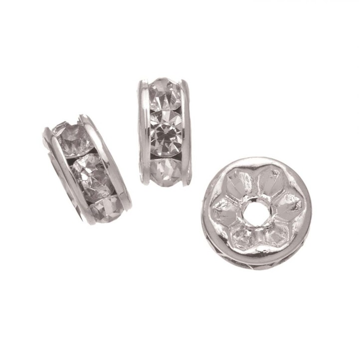 Zwischenring rund 6 Stück 4x8mm crystal