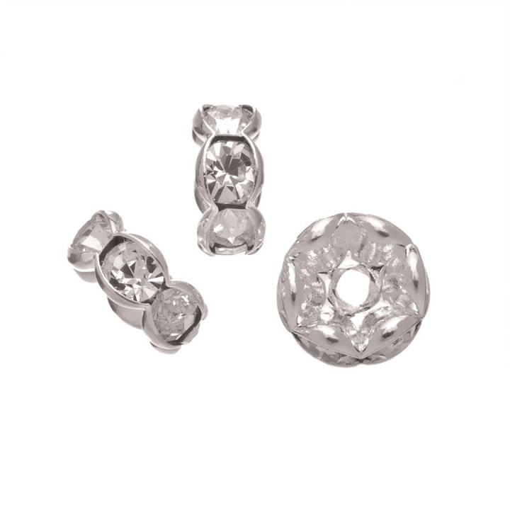 Zwischenring rund 6 Stück 4x8mm crystal
