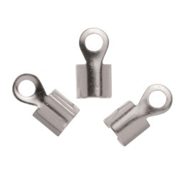 Jewellery cap 20pcs 5x9,5mm silver color