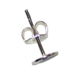 Ohrstecker 2 Stück 6mm silberfarben
