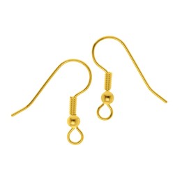 Boucle d'oreille avec boule 4pcs doré