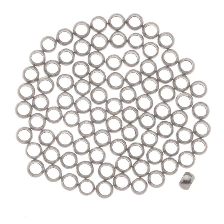 Quetschperlen ca. 35 Stück 3mm silberfarben