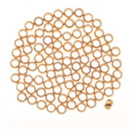 Quetschperlen ca. 35 Stück 3mm goldfarben