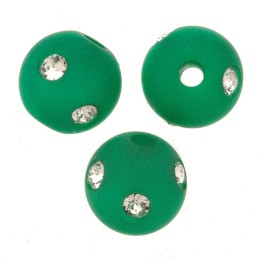 Perle strass 8mm Polaris 3pcs Swarovski vert foncé mat