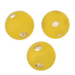 Strassperle 8mm Polaris 3 Stück Swarovski gelb matt