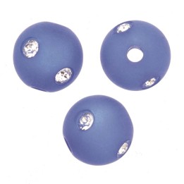 Strassperle 8mm Polaris 3 Stück Swarovski königsblau matt