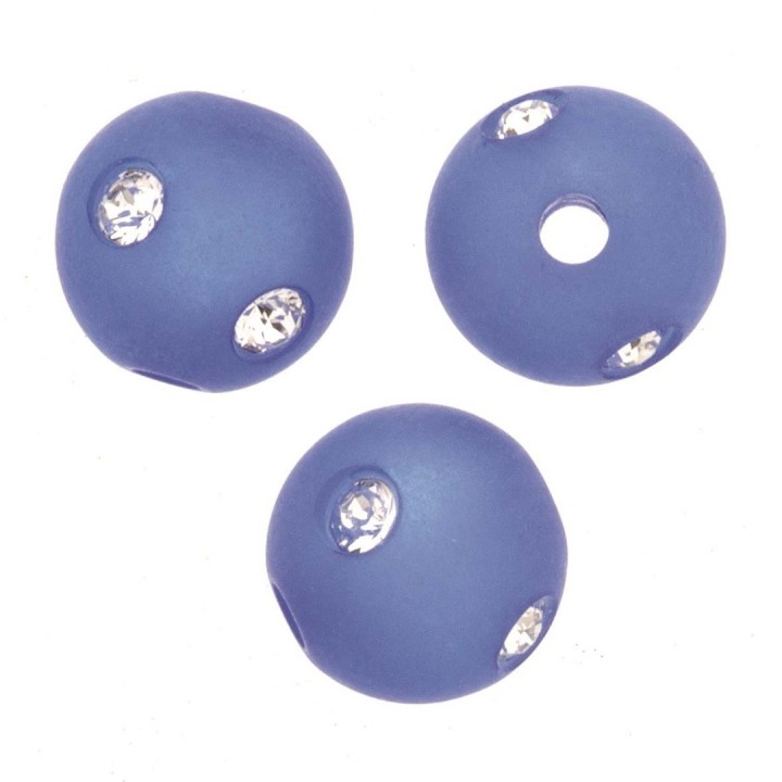 Strassperle 8mm Polaris 3 Stück Swarovski königsblau matt