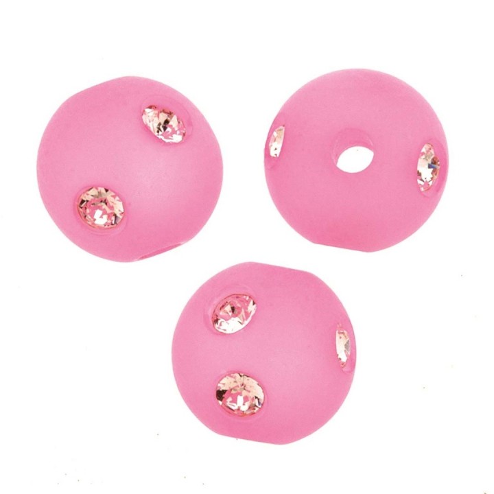 Strassperle 8mm Polaris 3 Stück Swarovski pink matt
