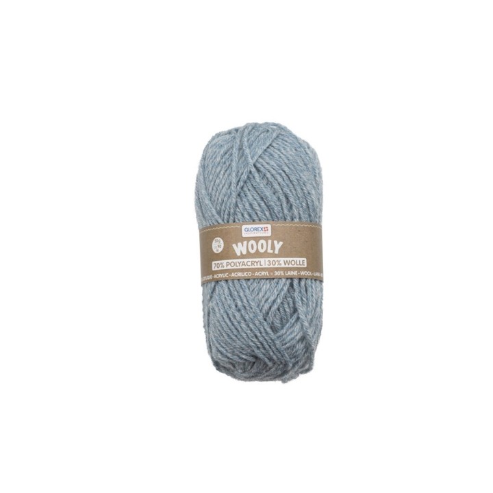 Wooly 70% Acryl/30% Wolle, 50g hellblau meliert