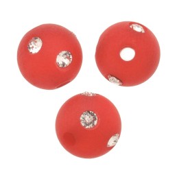 Perle strass 8mm Polaris 3pcs Swarovski rouge mat