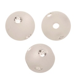 Strassperle 8mm Polaris 3 Stück Swarovski weiss matt