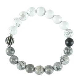 Kit DIY bracelet pierre natur. marbré