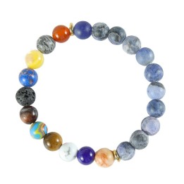 Armband, Naturstein, bunt DIY, 8mm
