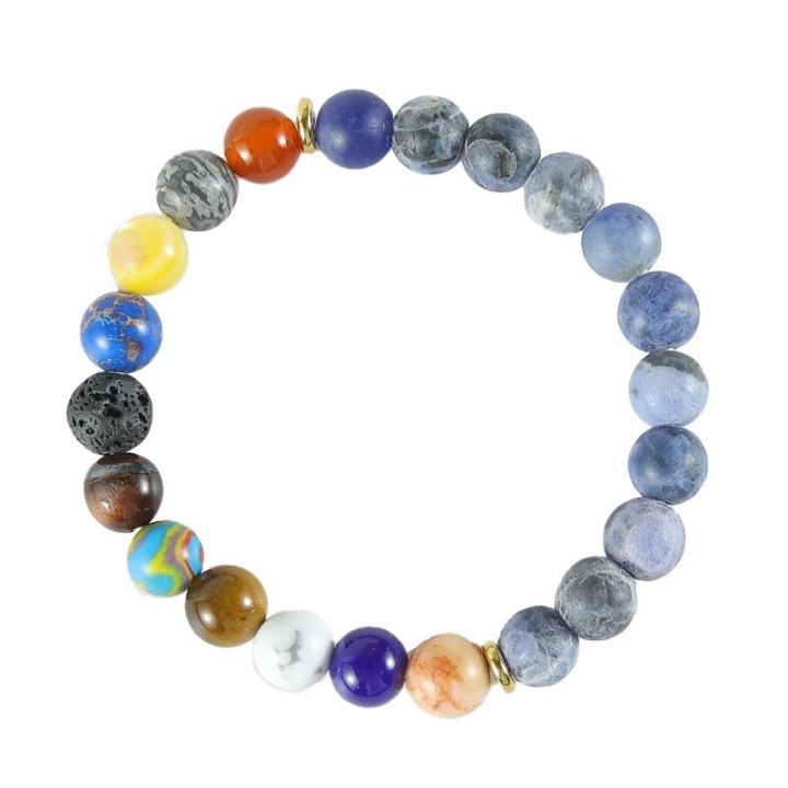 Armband, Naturstein, bunt DIY, 8mm