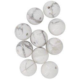 Natursteine, 8mm, 10St. Howlite