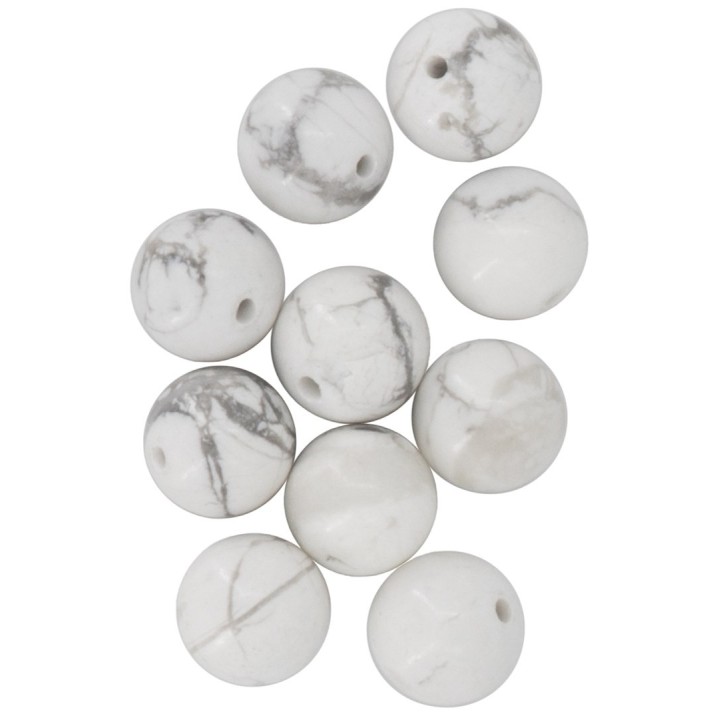 Natursteine, 8mm, 10St. Howlite