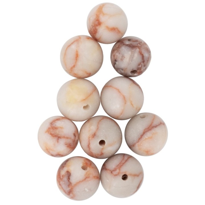 Natural stones, 8mm, 10pcs Red Picasso Jasper