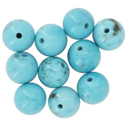 Natursteine, 8mm, 10St. Natural Turqoise