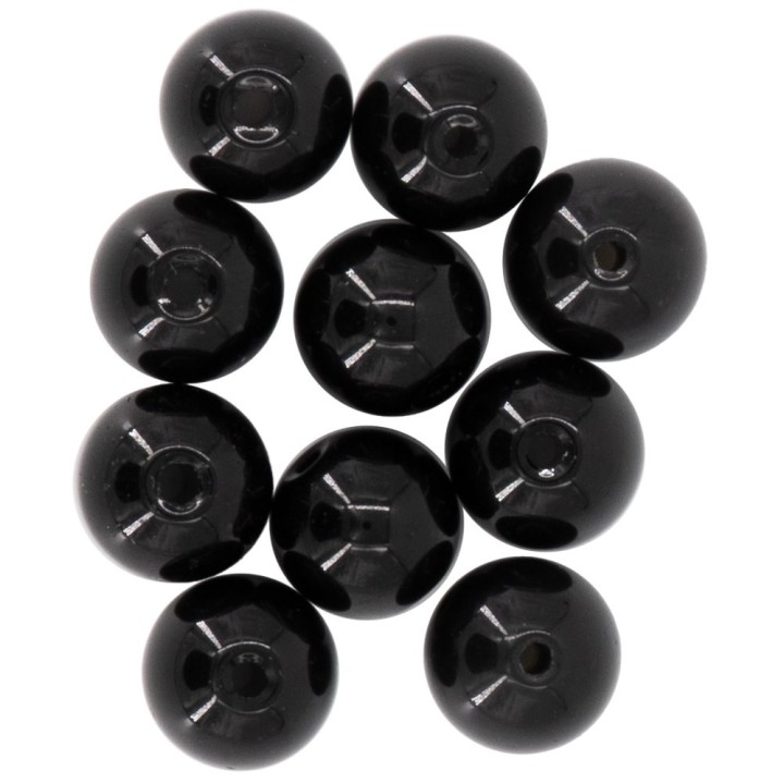Natursteine, 8mm, 10St. Shiny Carbonado