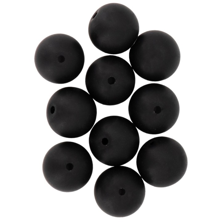 Natursteine, 10mm, 10St. Matte Carbonado