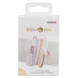 Kit DIY bracelet, rose-lilas
