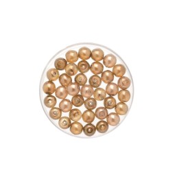 Böhmische Glasperle 4mm Wachs hellbraun 75 Stück