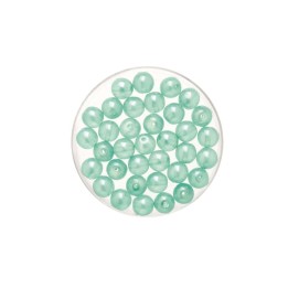 Böhmische Glasperle 4mm Wachs aqua 75 Stück