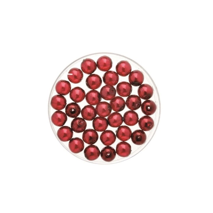 Böhmische Glasperle 4mm Wachs siam 75 Stück