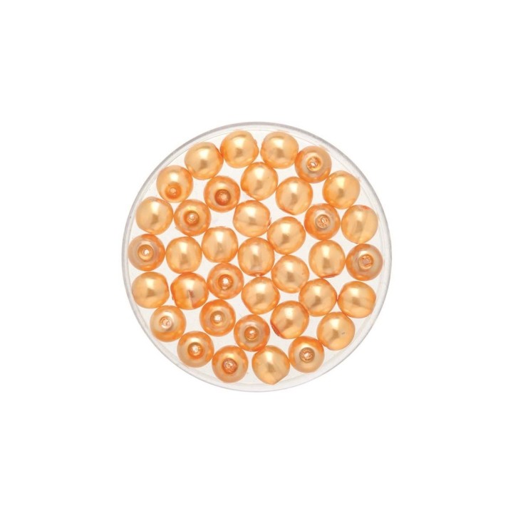 Perle en verre bohême 6mm cire golden shadow 50pcs