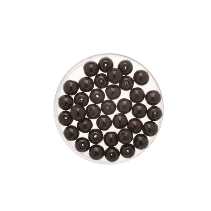 Perle en verre bohême 6mm cire jet 50pcs