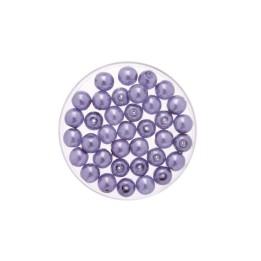 Böhmische Glasperle 6mm Wachs violett 50 Stück