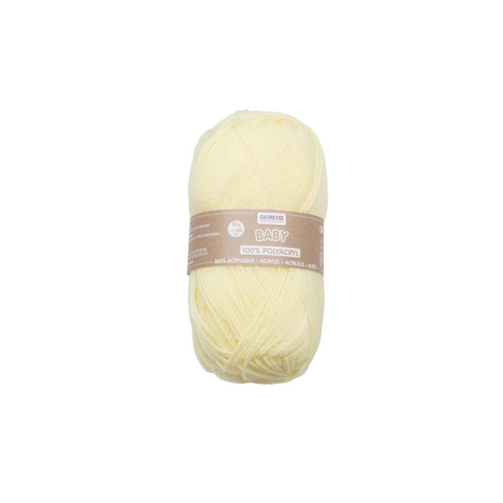 Baby 100% acrylique, 50g jaune