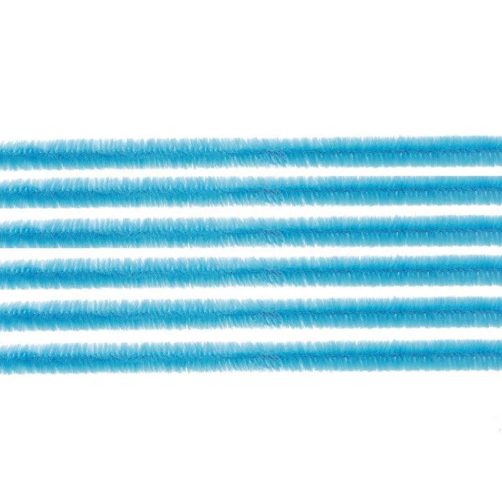 Chenilles cure-pipe bleu clair 50cm, 10pcs