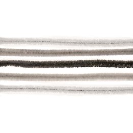 Biegeplüsch Mix 10 Stück, 50cm, 8mm weiss / grau / schwarz