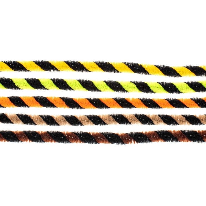 Biegeplüsch, Bicolor, twisted 10 Stück bunt 50cm/ 8mm