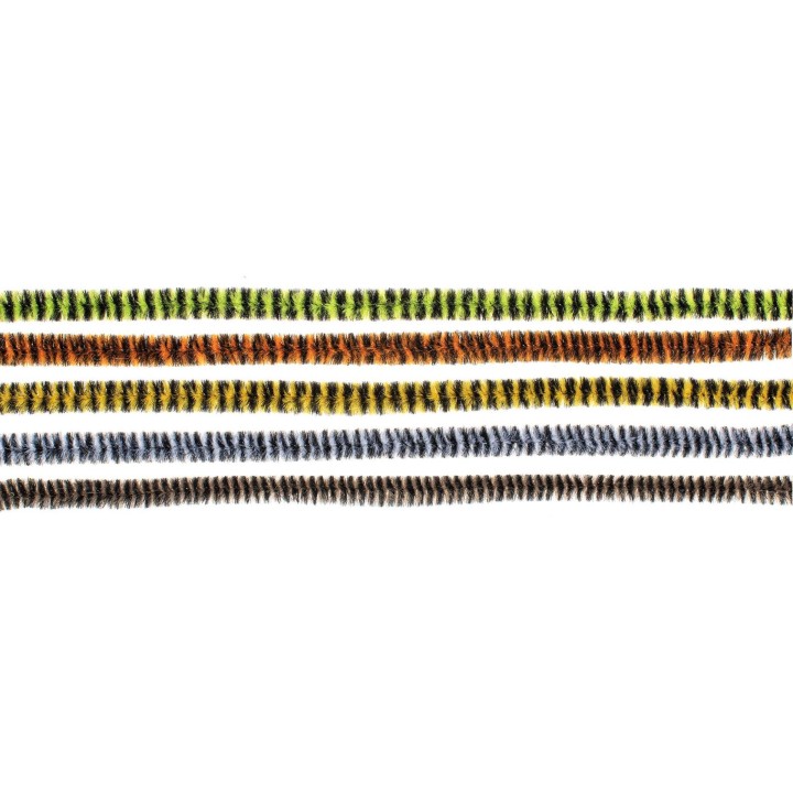 Chenilles, bicolore mix 10 pcs assortis