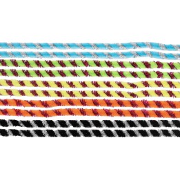 Biegeplüsch, Bicolor, twisted 10St. bunt metallic, 50cm/ 8mm