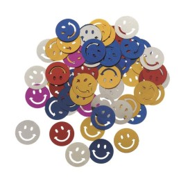 Pailletten Smiley, bunt 15g