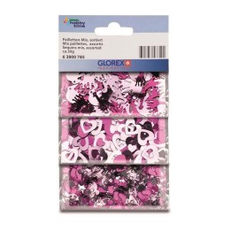 Pailletten-Mix 30g rosa/pink sortiert