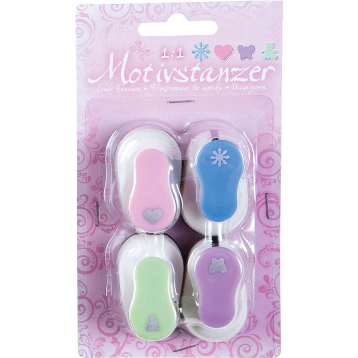 Motivstanzer Ganzjahresmotive mini Set 1 - 4 St. Sortiert