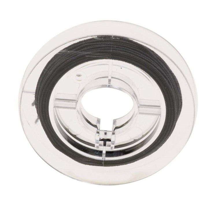 Elasticated thread black 0,6mm 5m