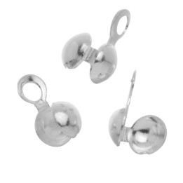 Calotte à écraser 4pcs 5mm couleur argent