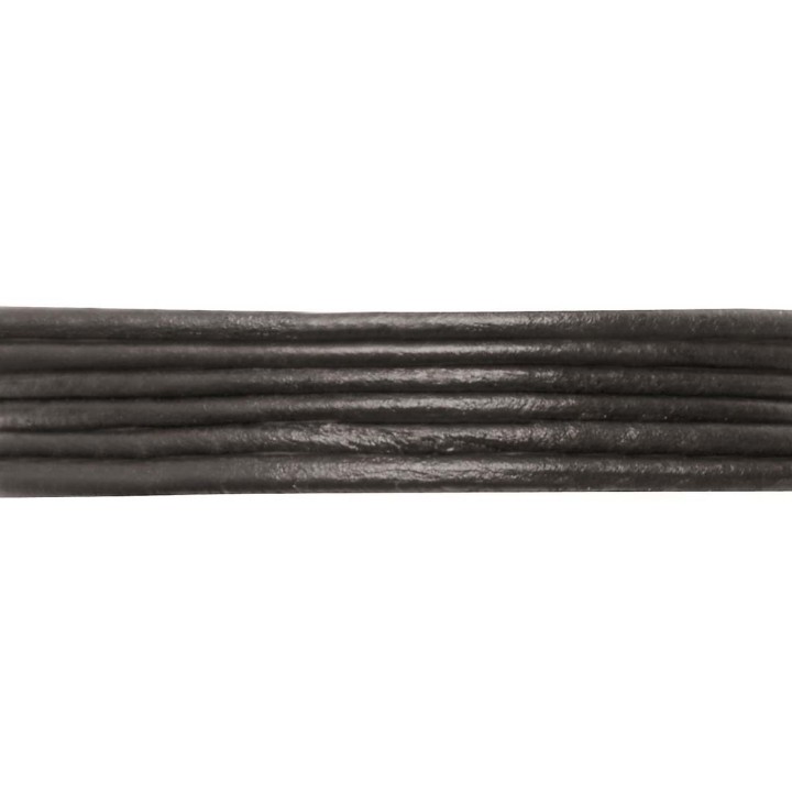 Lederriemen schwarz 2mm/1m