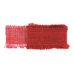 Juteband rot 40mm 1m