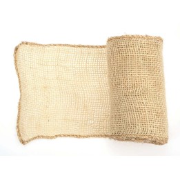 Juteband 15cm x 3m weiss gebleicht